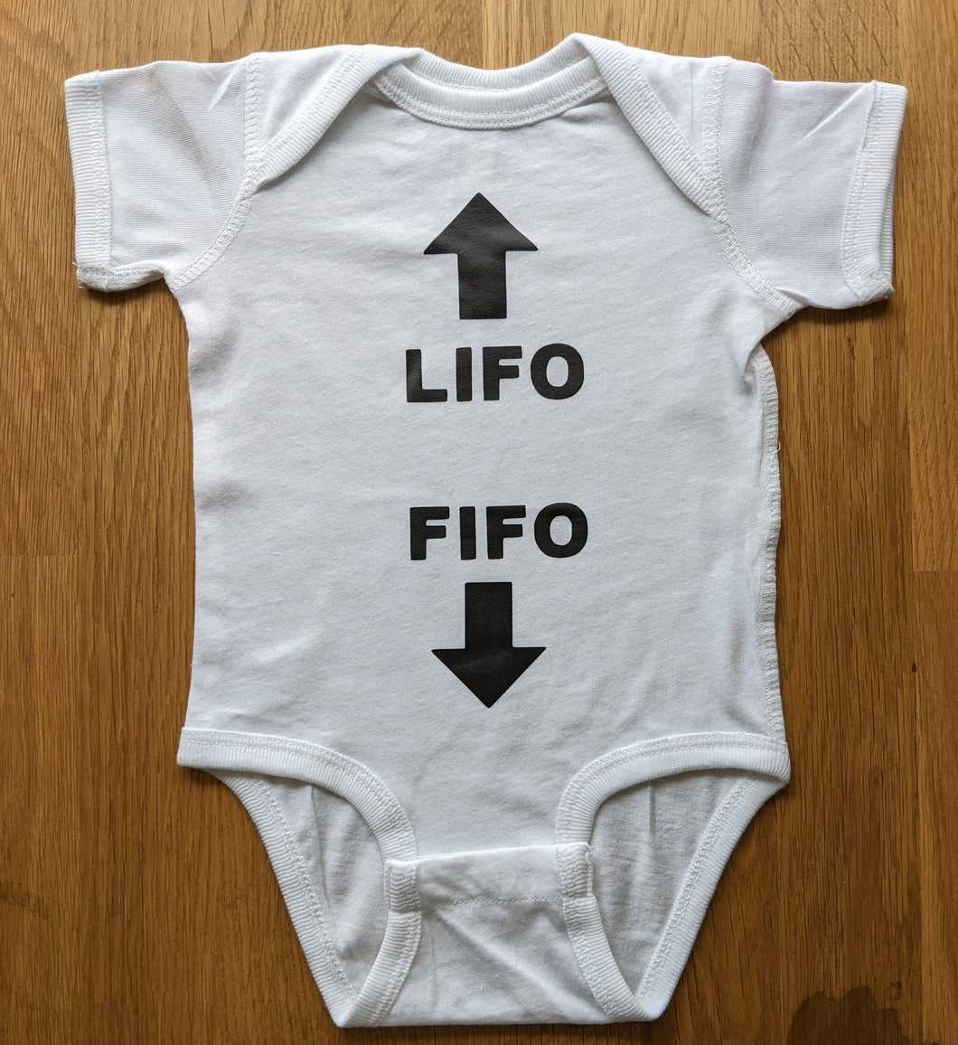 Accounting Baby LIFO FIFO Onesie